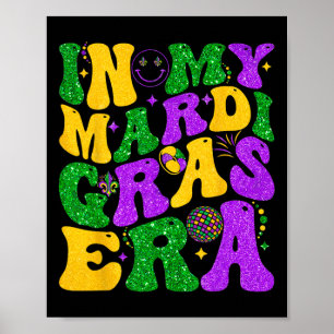 Poster T-shirt rétro de festival de mon ère Mardi Gras Ca