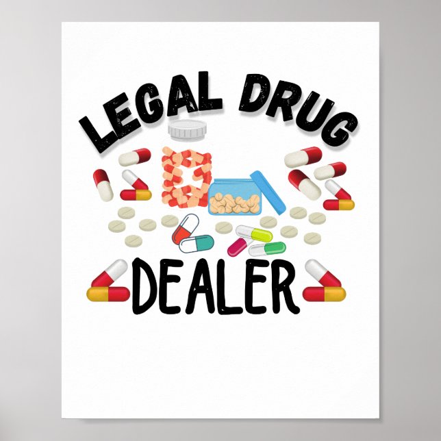 Poster T-shirt revendeur de drogue juridique (Devant)