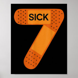 Poster T-shirt Sick Seven Meme Six Seven Blague drôle _1