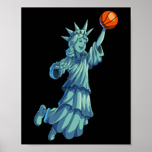 Poster T-shirt Statue de la Liberté 4 juillet pour hommes