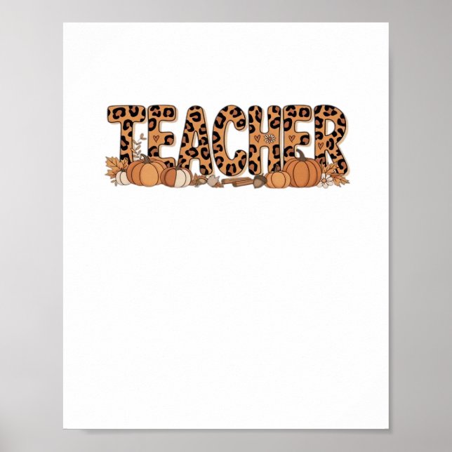 Poster T-shirt trop grand pour l'enseignant (Devant)