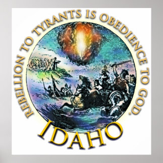 Poster T-shirts de thé de l'Idaho