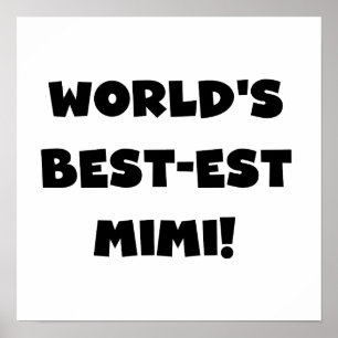 Poster T-shirts et cadeau noirs des textes Mimi du Meille