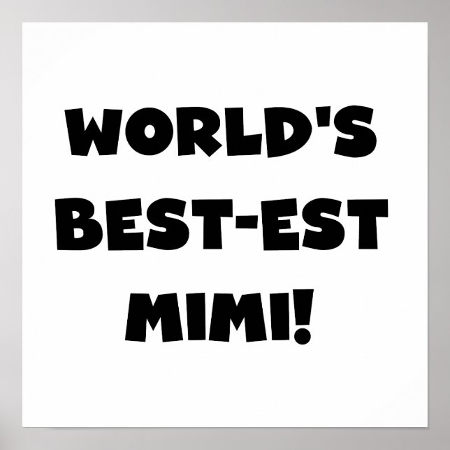 Poster T-shirts et cadeau noirs des textes Mimi du Meille (Devant)