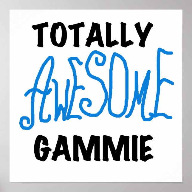 Poster T-shirts et cadeaux bleus totalement (Devant)