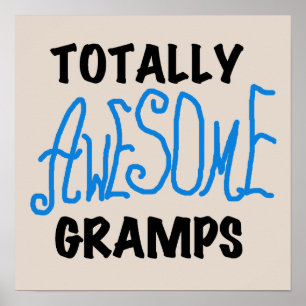 Poster T-shirts et cadeaux Blue Totally Awesome Gramps