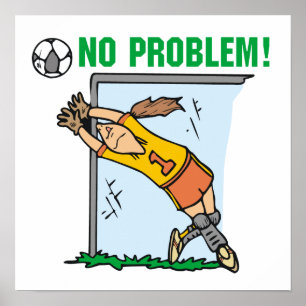 Poster T-shirts et cadeaux de gardienne de but de footbal