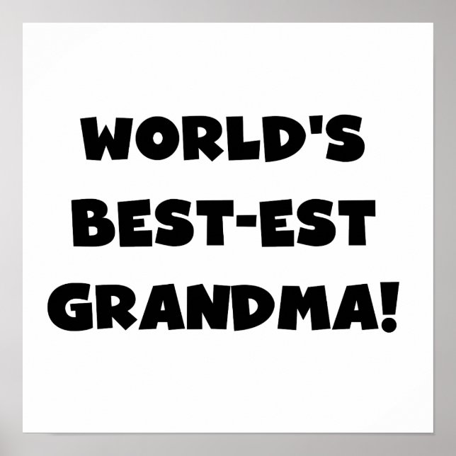 Poster T-shirts et cadeaux de noir de grand-maman du Meil (Devant)