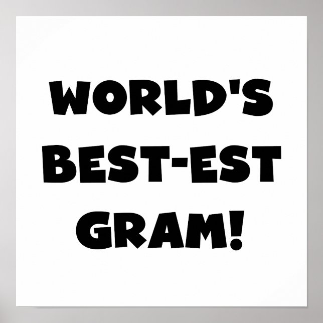 Poster T-shirts et cadeaux des textes de noir de gramme d (Devant)