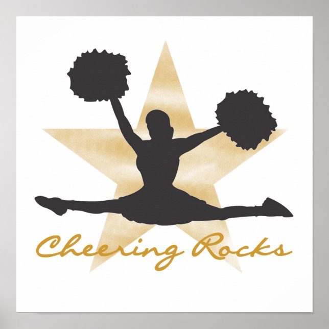 Poster T-shirts et cadeaux Gold Cheering Rocks (Devant)