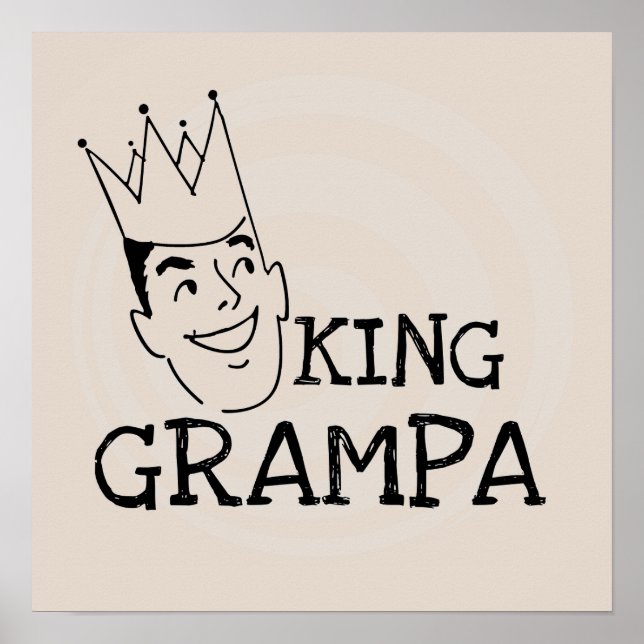 Poster T-shirts et cadeaux King Grampa (Devant)