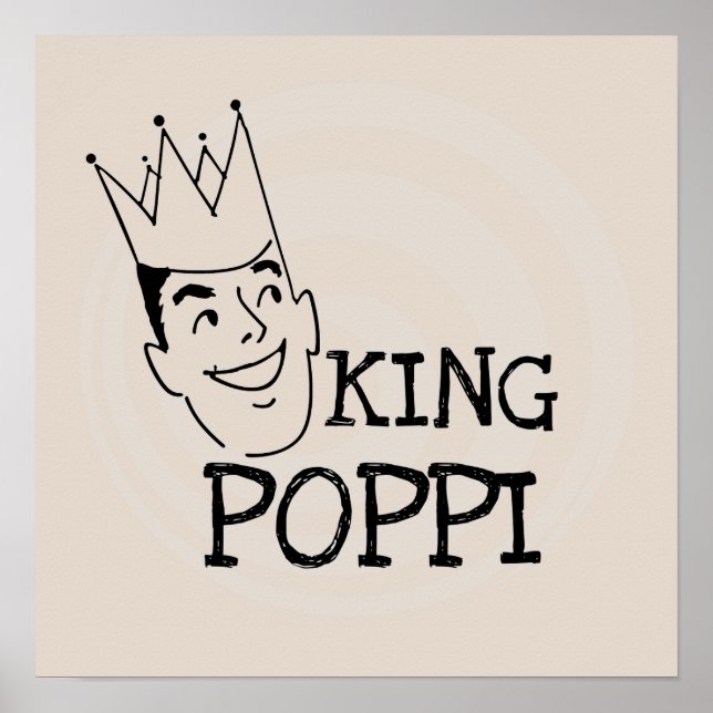 Poster T-shirts et cadeaux King Poppi (Devant)