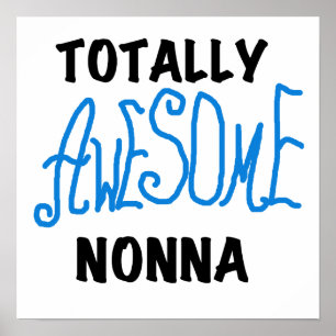 Poster T-shirts et cadeaux Nonna Blue totalement géniaux