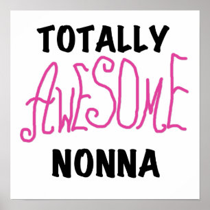 Poster T-shirts et cadeaux Nonna Pink totalement géniaux