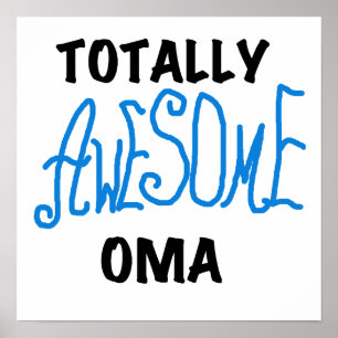 Poster T-shirts et cadeaux Oma Blue totalement géniaux