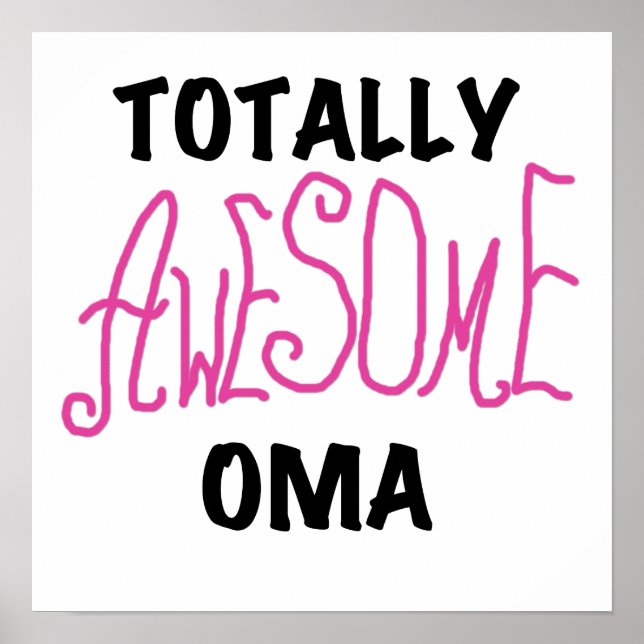 Poster T-shirts et cadeaux Oma Pink absolument géniaux (Devant)