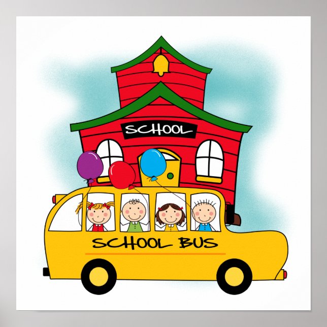 Poster T-shirts et cadeaux pour autobus scolaire et scola (Devant)
