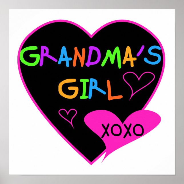 Poster T-shirts et cadeaux pour filles de grand-mère de c (Devant)