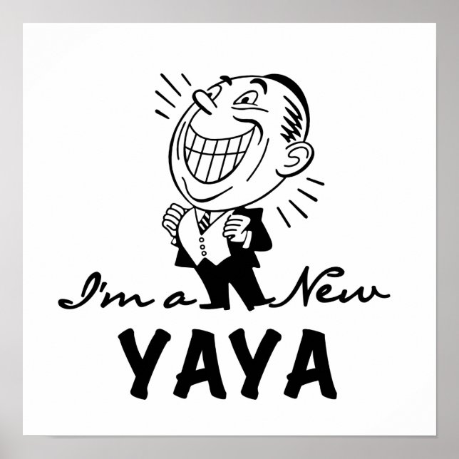 Poster T-shirts et cadeaux Yaya Yaya souriants (Devant)