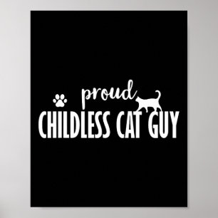 Poster T Shirts pour hommes chats sans enfants 
