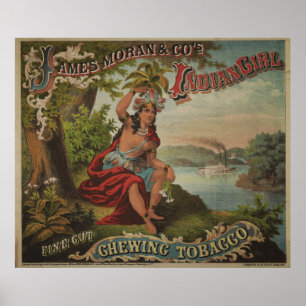 Poster Tabac à mâcher pour fille indienne [1874]
