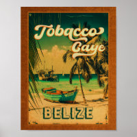 Tabac Caye Belize Palmiers Vintages Souvenirs