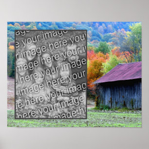 Poster Tabac Grange Automne Ajouter Votre Photo