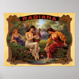 Poster Tabagisme vintage de Radiana de cigare