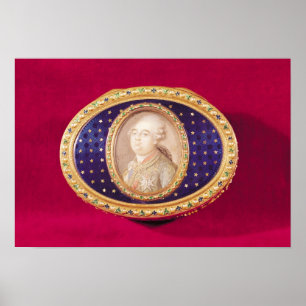 Poster Tabatière avec une miniature de portrait de Louis