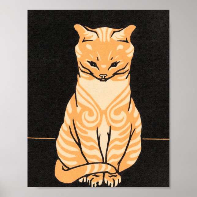 Poster Tabby Cat - Julie De Graag (Devant)