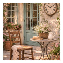 Table basse de cour française de campagne