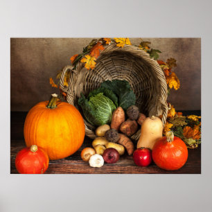 Poster Table Bountiful Harvest