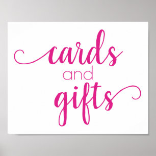 Poster Table cadeau simple   Hot Pink N'Importe Quelle Pa
