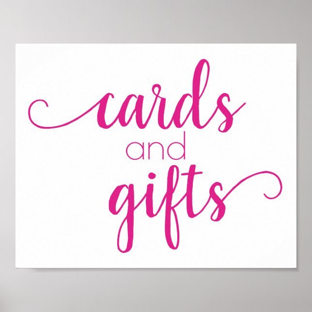 Poster Table cadeau simple | Hot Pink N'Importe Quelle Pa (Devant)