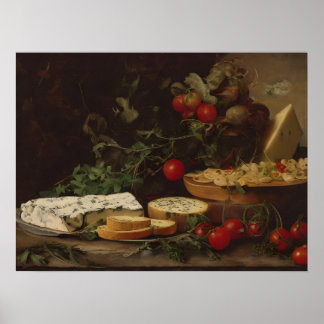 Poster Table d'alimentation agricole - peinture de la vie