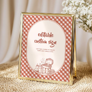Poster Table de Baby Shower pour couple personnalisée pou