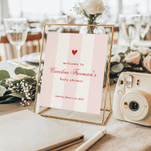 Poster Table de bienvenue moderne pour la Saint-Valentin