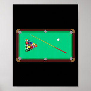 Poster Table de billard - Cool Billard T Chemise