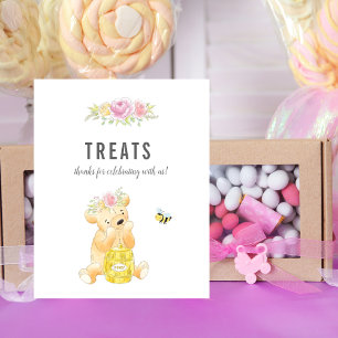 Poster Table de friandises pour fille ourson en peluche B