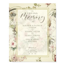 Table de mariage romantique mémoriel floral vintag