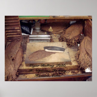 Poster Table et outils, Cigar Rolling TableH. Upmann F...