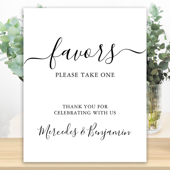 Poster Table moderne élégante personnalisée mariage Faveu (Créateur téléchargé)