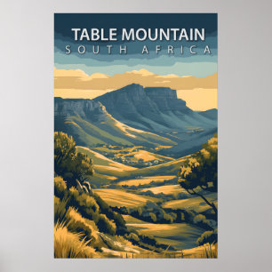 Poster Table Mountain Afrique du Sud Iconique Le Cap