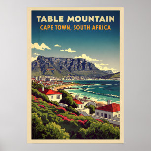Poster Table Mountain Cape Town - Afrique du Sud V03
