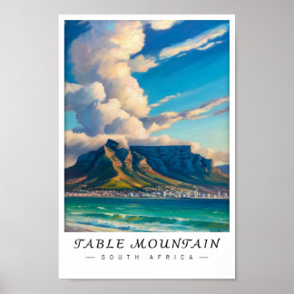 Poster Table Mountain South Africa Wall Art, Cape Town Po