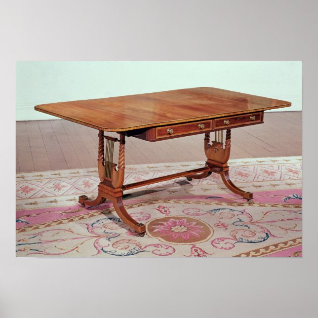 Poster Table sofa avec pieds de harpe par Thomas (Devant)