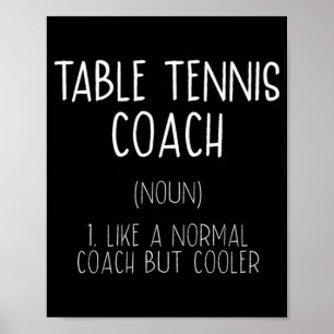 Poster Table Tennis Coach Definition Fun Ping Pong Humor 