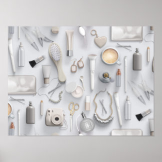 Poster Table Vanity blanche