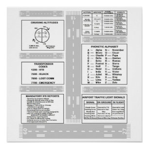 Poster Tableau de bord du pilote