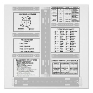 Poster Tableau de bord du pilote